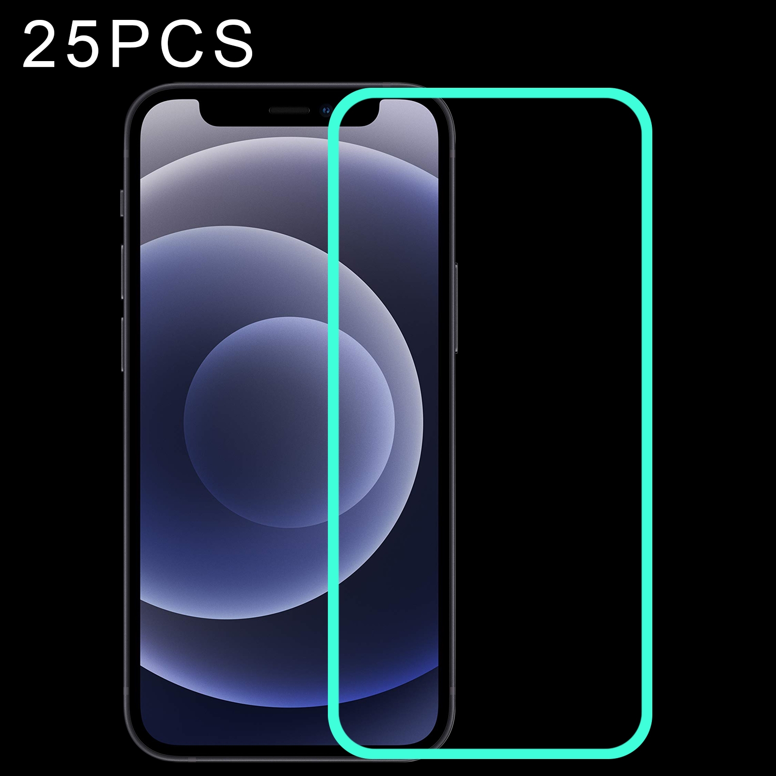 For iPhone 12 mini 25pcs Luminous Shatterproof Airbag Tempered Glass Film For iPhone 12 mini 25pcs Luminous Shatterproof Airbag Tempered Glass Film