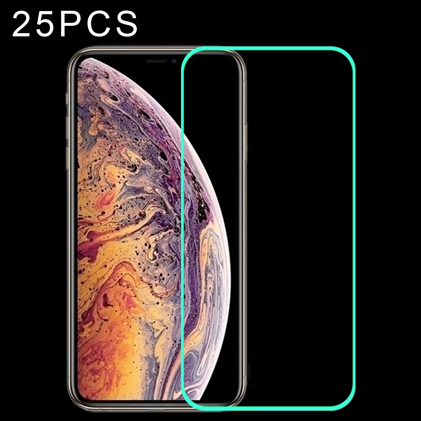 25 PCS Luminous Shatterproof Airbag Tempered Glass Film For iPhone 11 Pro Max / XS Max 25 PCS Luminous Shatterproof Airbag Tempered Glass Film For iPhone 11 Pro Max / XS Max
