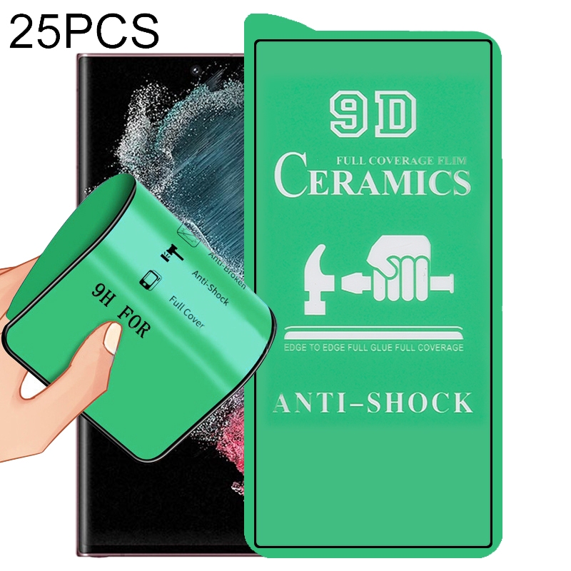 For Samsung Galaxy S22 Ultra 5G 25pcs 9D Full Screen Glue Ceramic Film For Samsung Galaxy S22 Ultra 5G 25pcs 9D Full Screen Glue Ceramic Film