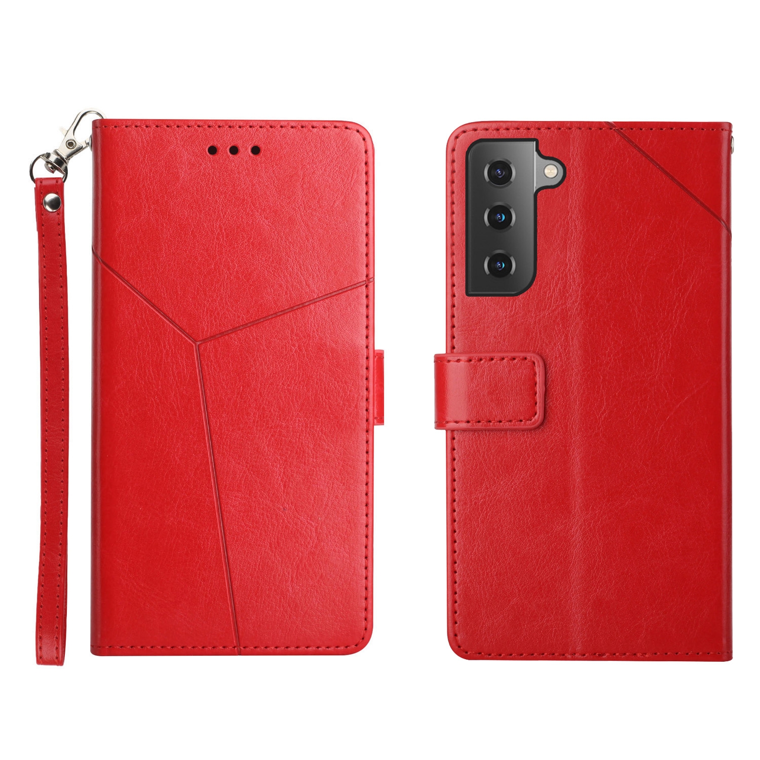 For Samsung Galaxy S22+ Y Stitching Horizontal Flip Leather Phone Case(Red) For Samsung Galaxy S22+ Y Stitching Horizontal Flip Leather Phone Case(Red)