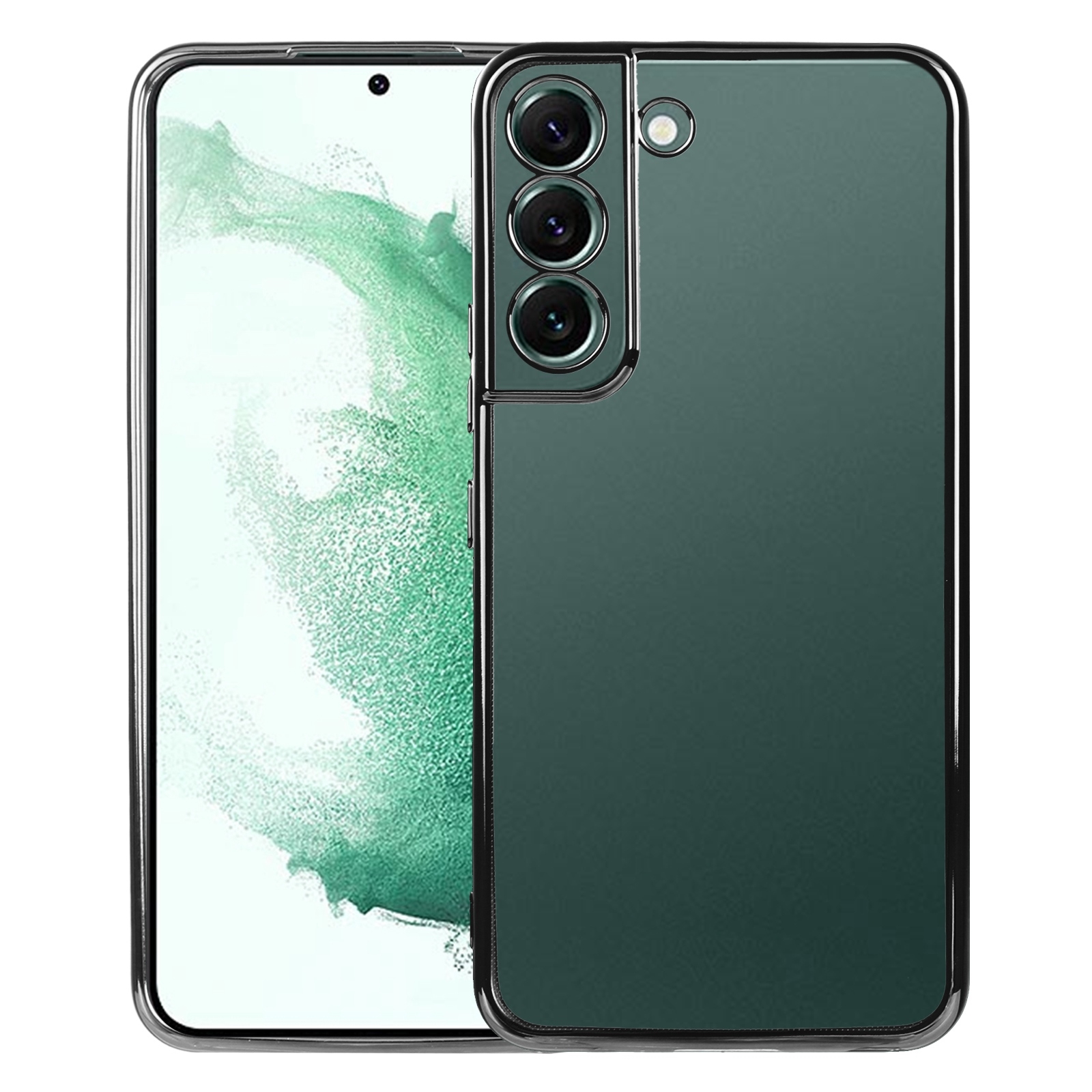 For Samsung Galaxy S22+ 5G SULADA Elastic Silicone Edge + TPU Phone Case(Black) For Samsung Galaxy S22+ 5G SULADA Elastic Silicone Edge + TPU Phone Case(Black)