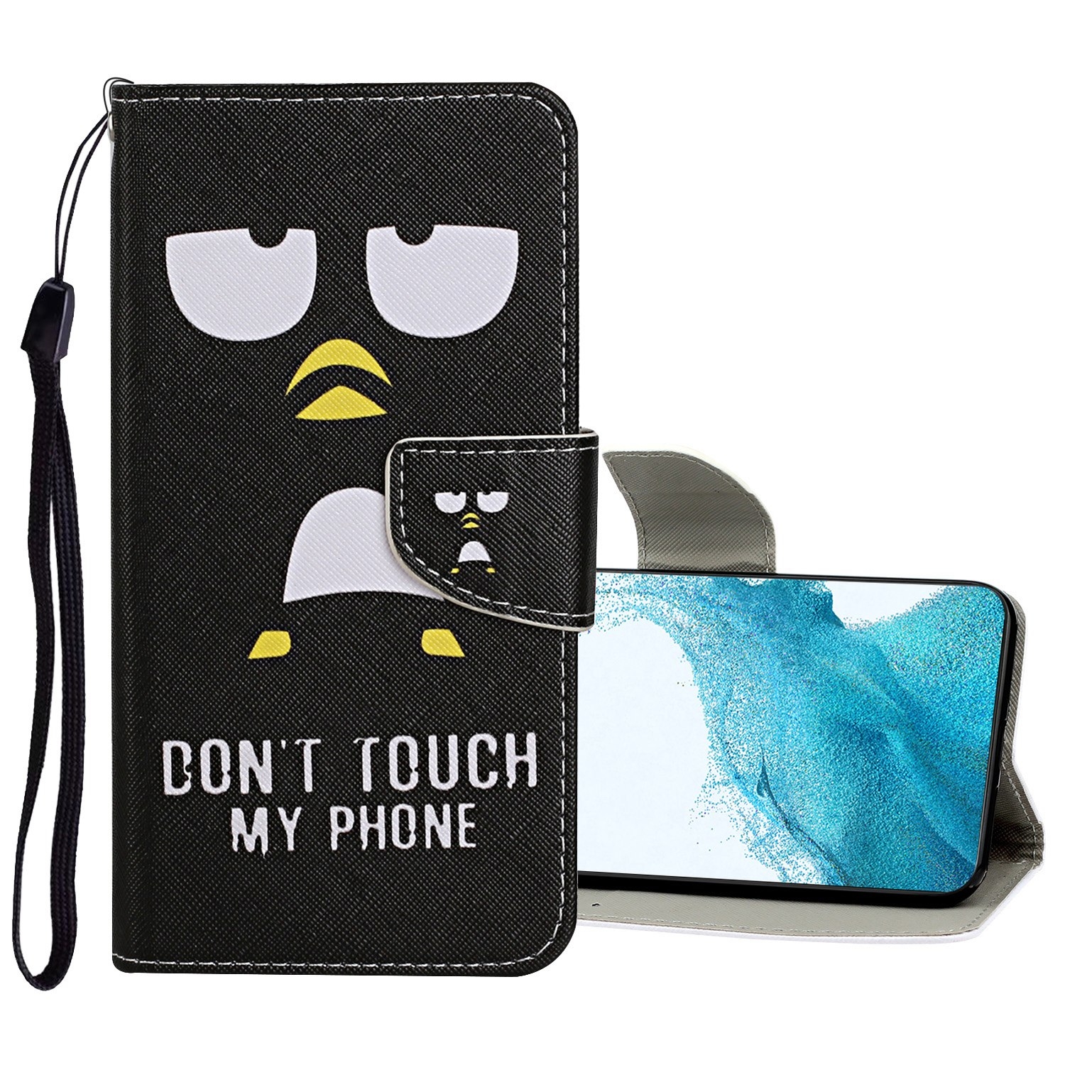 For Samsung Galaxy S22 5G Colored Drawing Pattern Flip Leather Case(Penguin) For Samsung Galaxy S22 5G Colored Drawing Pattern Flip Leather Case(Penguin)