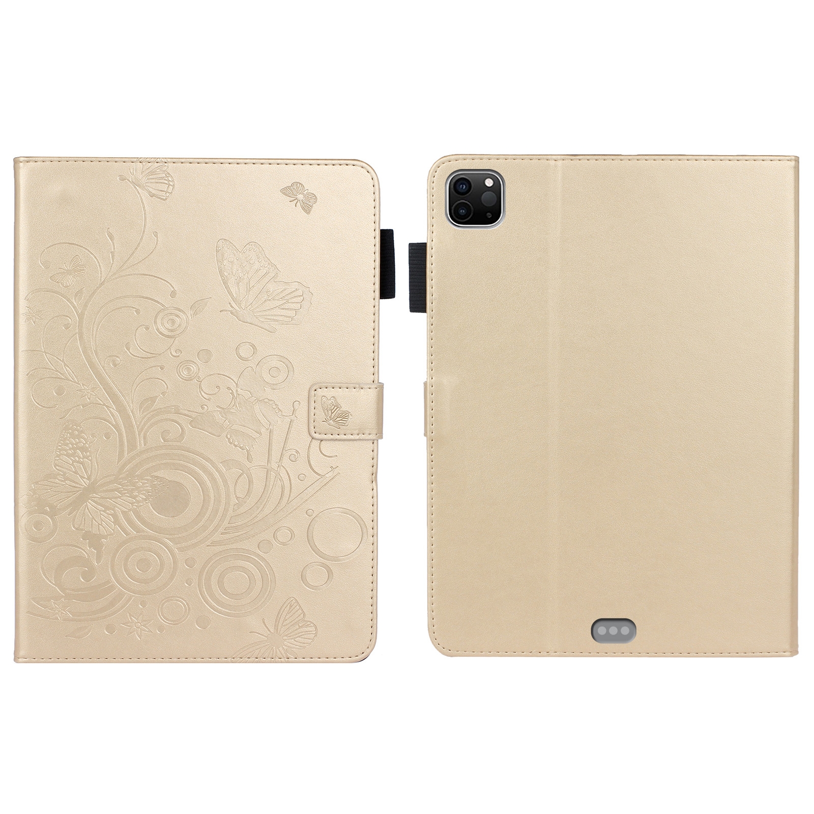 For iPad Pro 11 inch 2020 / 2018 Embossed Butterfly Pattern Smart Leather Tablet Case(Gold) For iPad Pro 11 inch 2020 / 2018 Embossed Butterfly Pattern Smart Leather Tablet Case(Gold)