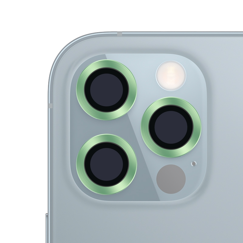 For iPhone 12 Pro CD Texture Metal Lens Tempered Film(Grass Green) For iPhone 12 Pro CD Texture Metal Lens Tempered Film(Grass Green)