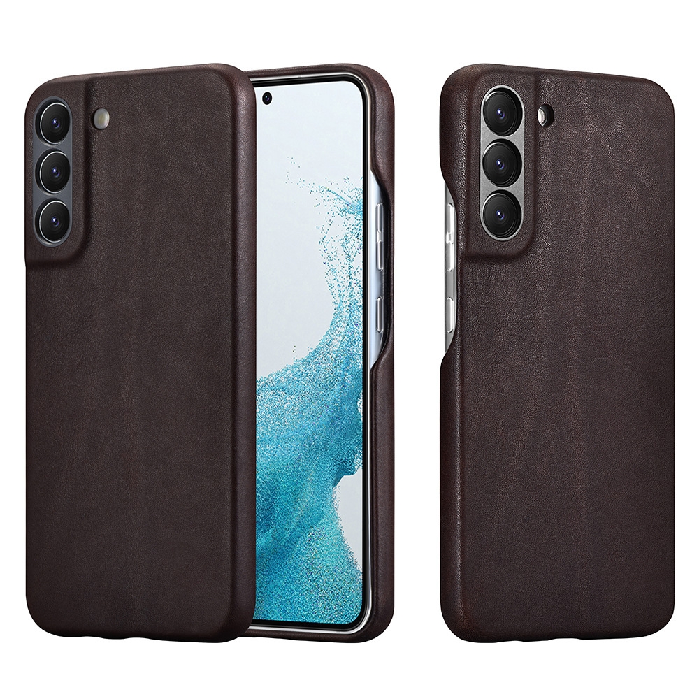 For Samsung Galaxy S22 5G Crazy Horse Cowhide Leather Magnetic Back Phone Case(Coffee) For Samsung Galaxy S22 5G Crazy Horse Cowhide Leather Magnetic Back Phone Case(Coffee)