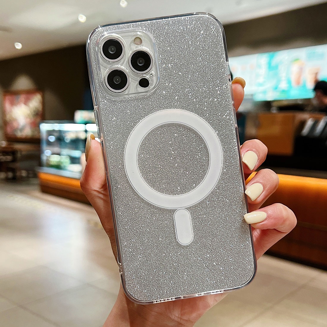 Electroplating Magsafe Magnetic Glitter Powder Phone Case For iPhone 11(Transparent) Electroplating Magsafe Magnetic Glitter Powder Phone Case For iPhone 11(Transparent)