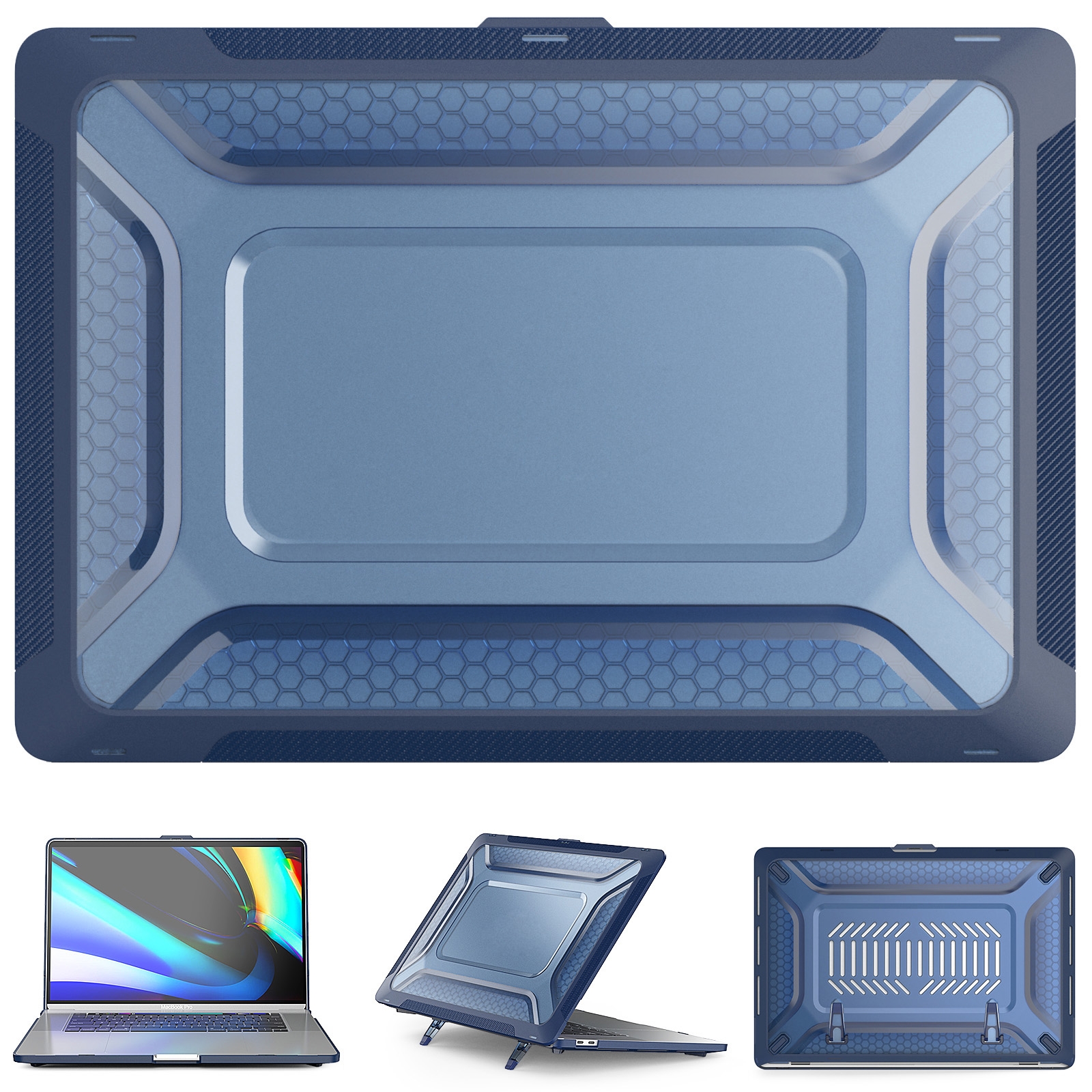 TPU + PC Laptop Protective Case For MacBook Pro 16 inch 2141(Sapphire Blue) TPU + PC Laptop Protective Case For MacBook Pro 16 inch 2141(Sapphire Blue)