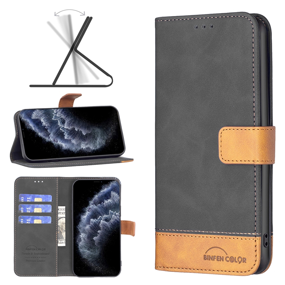 For iPhone 11 Pro BF11 Color Matching Skin Feel Leather Phone Case (Black) For iPhone 11 Pro BF11 Color Matching Skin Feel Leather Phone Case (Black)