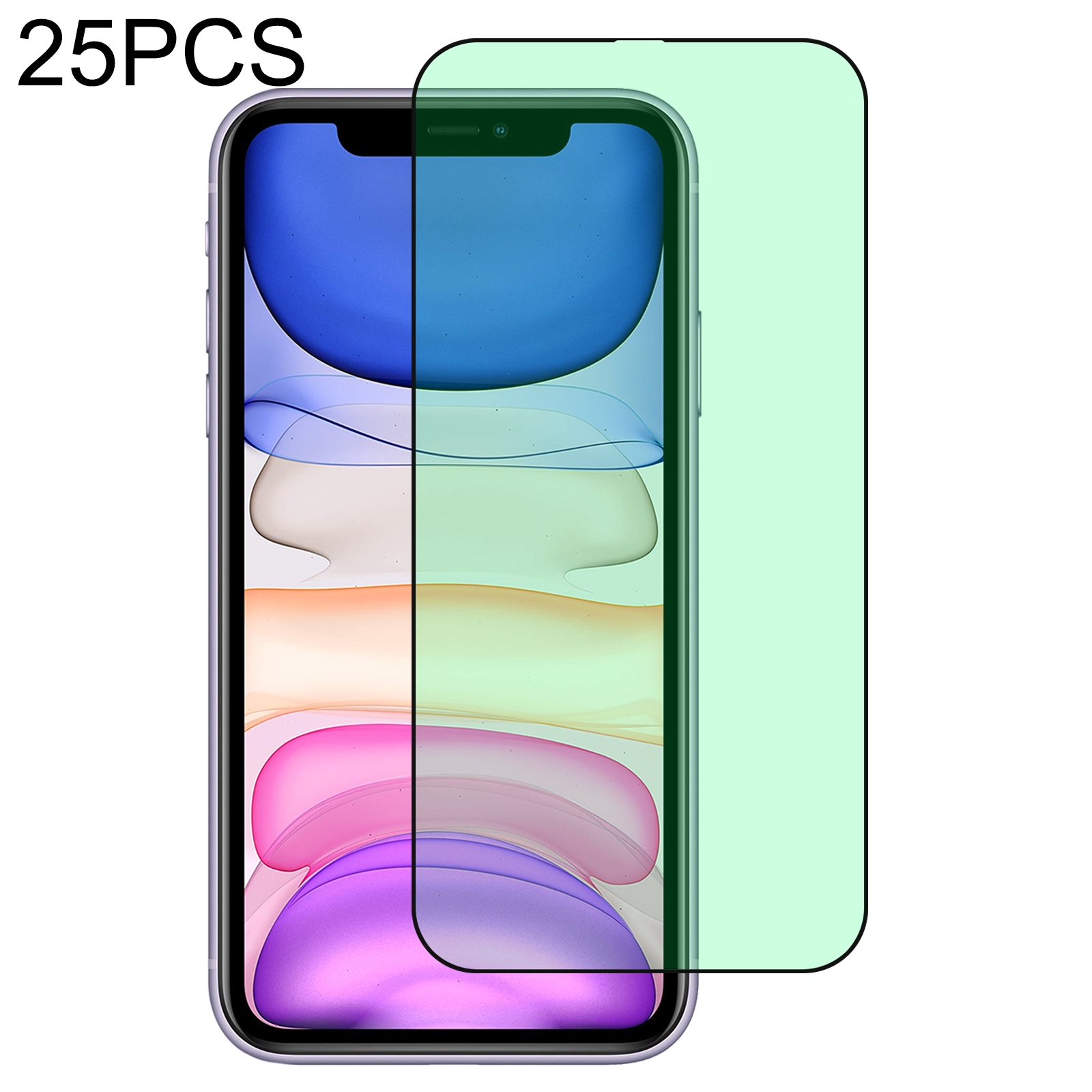 For iPhone 11 / XR 25pcs Green Light Eye Protection Tempered Glass Film For iPhone 11 / XR 25pcs Green Light Eye Protection Tempered Glass Film
