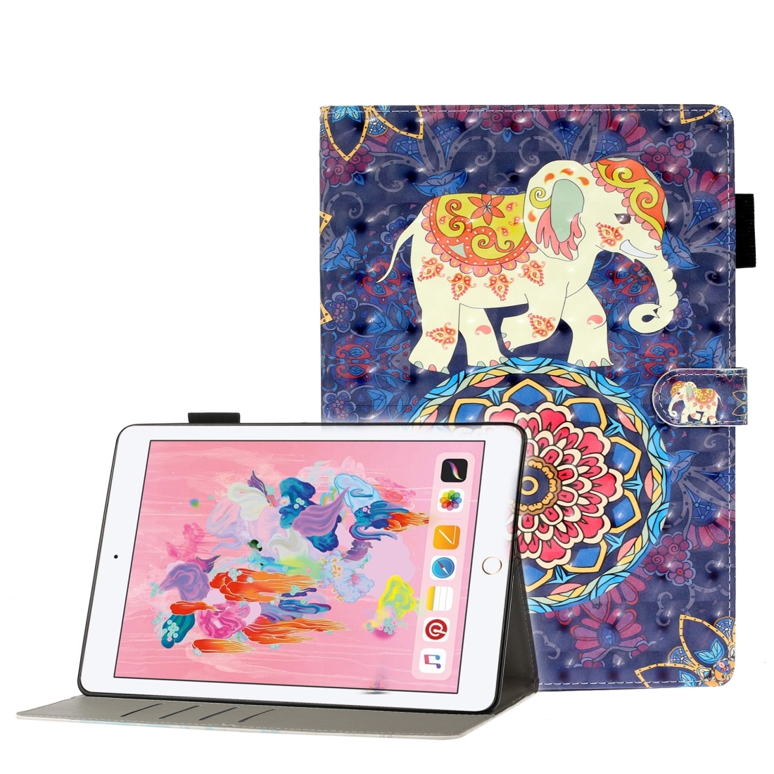 For iPad 10.2 2021 A2602 3D Embossing Pattern Leather Tablet Case(Elephant) For iPad 10.2 2021 A2602 3D Embossing Pattern Leather Tablet Case(Elephant)