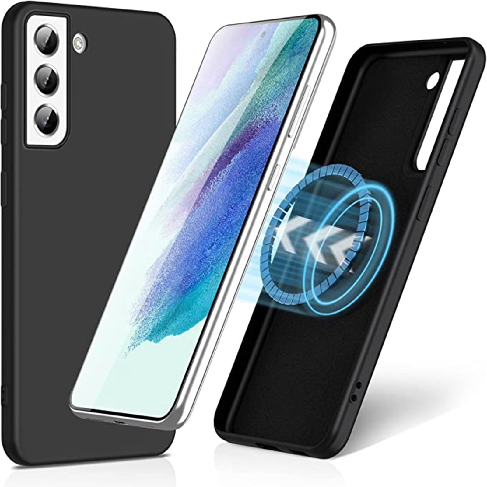 For Samsung Galaxy S21+ 5G MagSafe Magnetic Liquid Silicone Phone Case(Black) For Samsung Galaxy S21+ 5G MagSafe Magnetic Liquid Silicone Phone Case(Black)