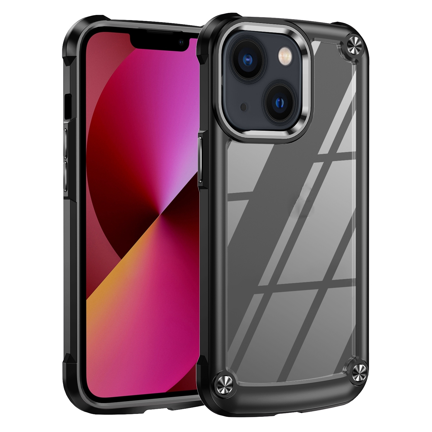 For iPhone 14 TPU + PC Lens Protection Phone Case (Black) For iPhone 14 TPU + PC Lens Protection Phone Case (Black)