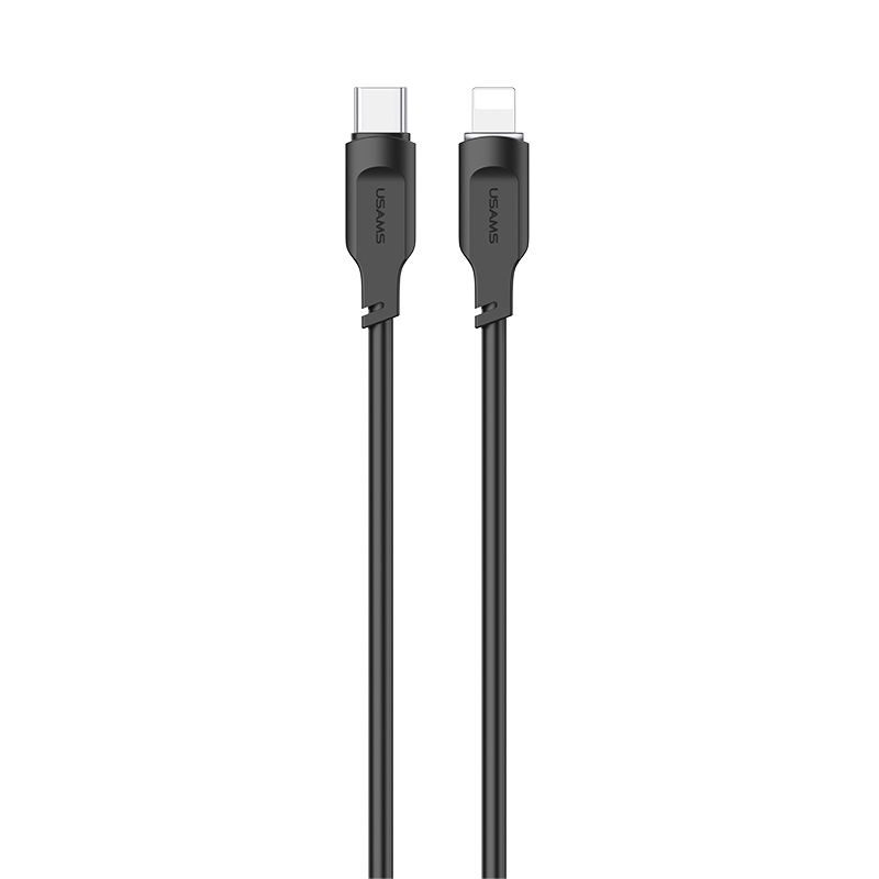 USAMS US-SJ566 Type-C / USB-C to 8 Pin PD 20W Fast Charing Data Cable with Light, Length: 1.2m(Black) USAMS US-SJ566 Type-C / USB-C to 8 Pin PD 20W Fast Charing Data Cable with Light, Length: 1.2m(Black)