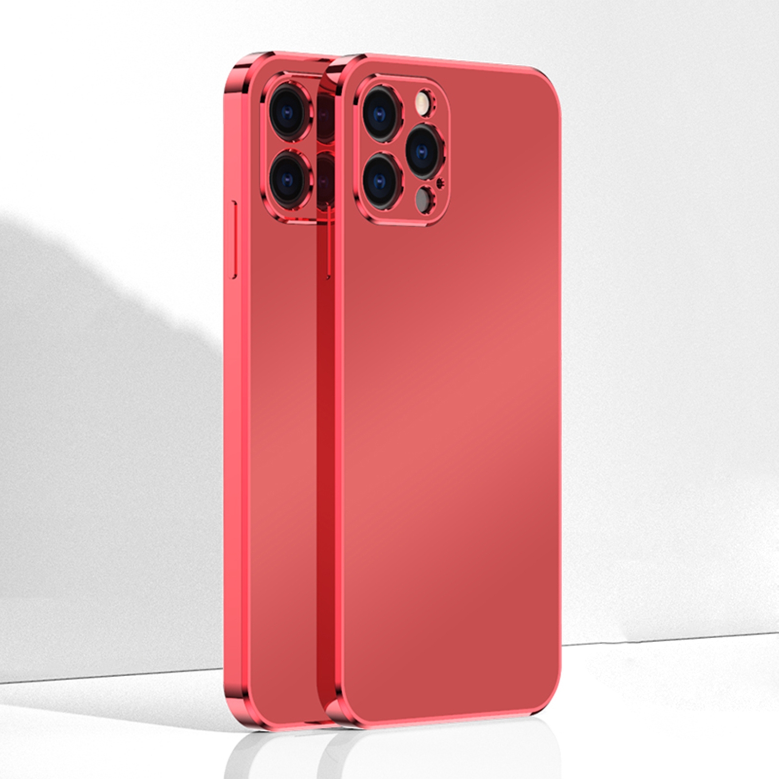 For iPhone 13 Pro Max Ultra Thin Electroplated Frosted TPU Phone Case (Red) For iPhone 13 Pro Max Ultra Thin Electroplated Frosted TPU Phone Case (Red)