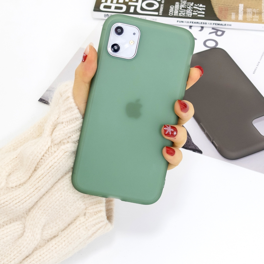 For iPhone 11 1.5mm Liquid Emulsion Translucent TPU case(Dark Green) For iPhone 11 1.5mm Liquid Emulsion Translucent TPU case(Dark Green)