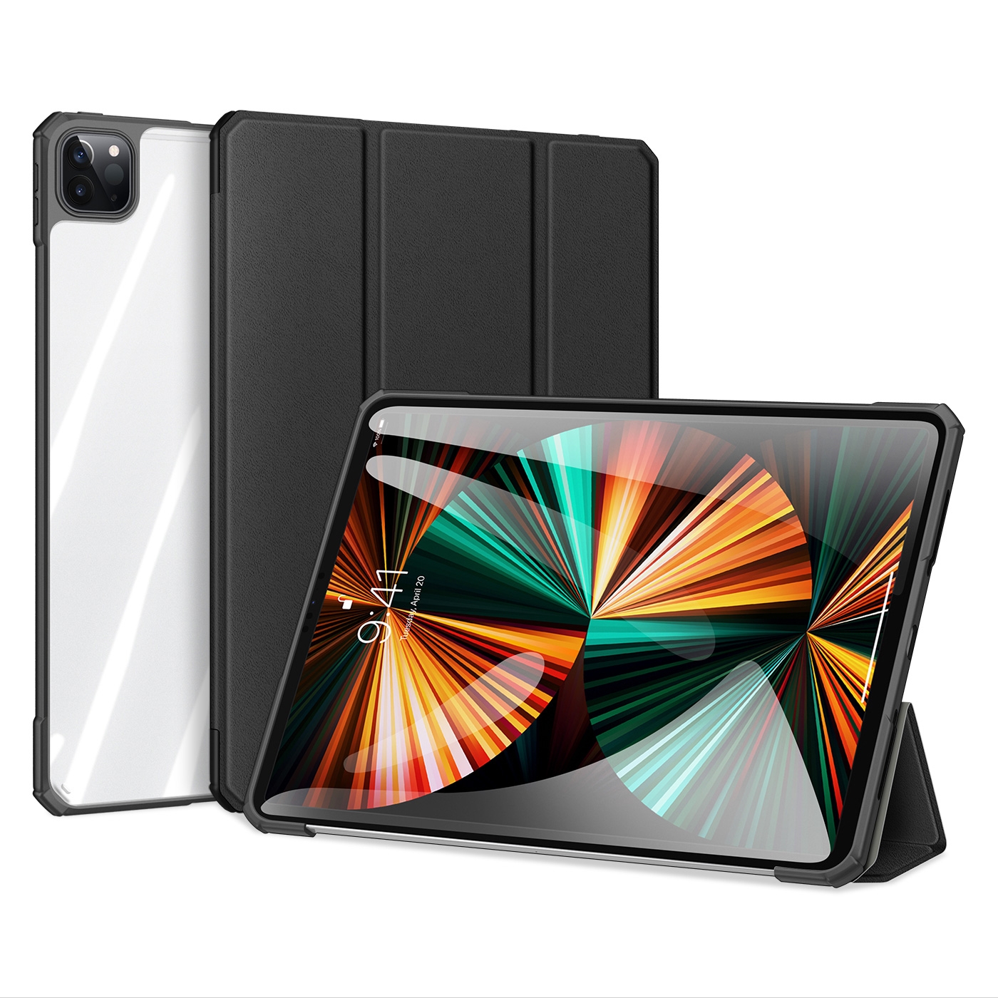For iPad Pro 12.9 2022/2021/2020/2018 DUX DUCIS Copa Series Smart Leather Tablet Case(Black) For iPad Pro 12.9 2022/2021/2020/2018 DUX DUCIS Copa Series Smart Leather Tablet Case(Black)