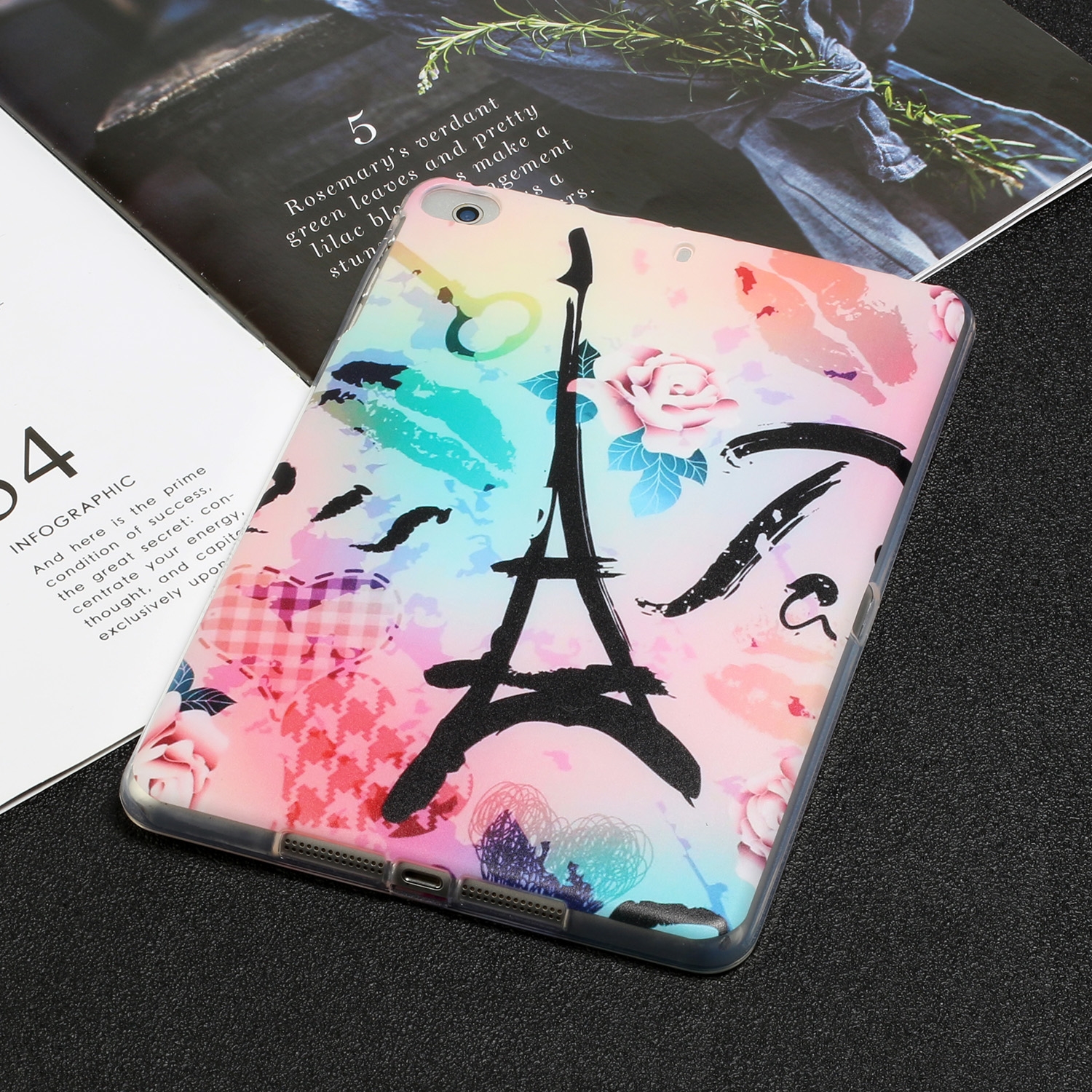 Painted TPU Tablet Case For iPad mini 2019 / 4 / 3 / 2 / 1(Rose Tower) Painted TPU Tablet Case For iPad mini 2019 / 4 / 3 / 2 / 1(Rose Tower)