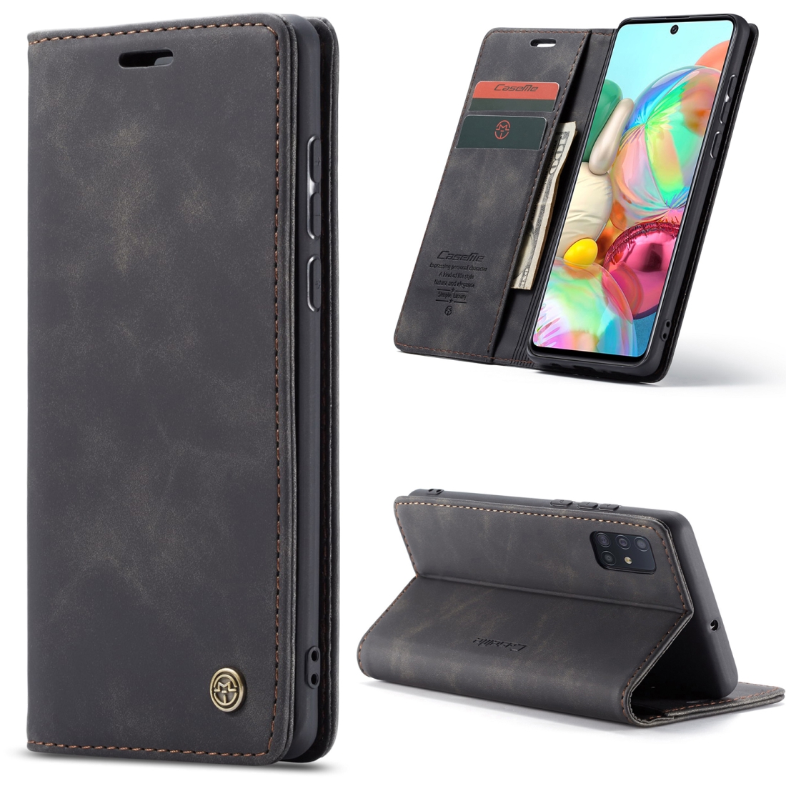 For Galaxy A71 CaseMe Multifunctional Horizontal Flip Leather Case, with Card Slot & Holder & Wallet(Black) For Galaxy A71 CaseMe Multifunctional Horizontal Flip Leather Case, with Card Slot & Holder & Wallet(Black)