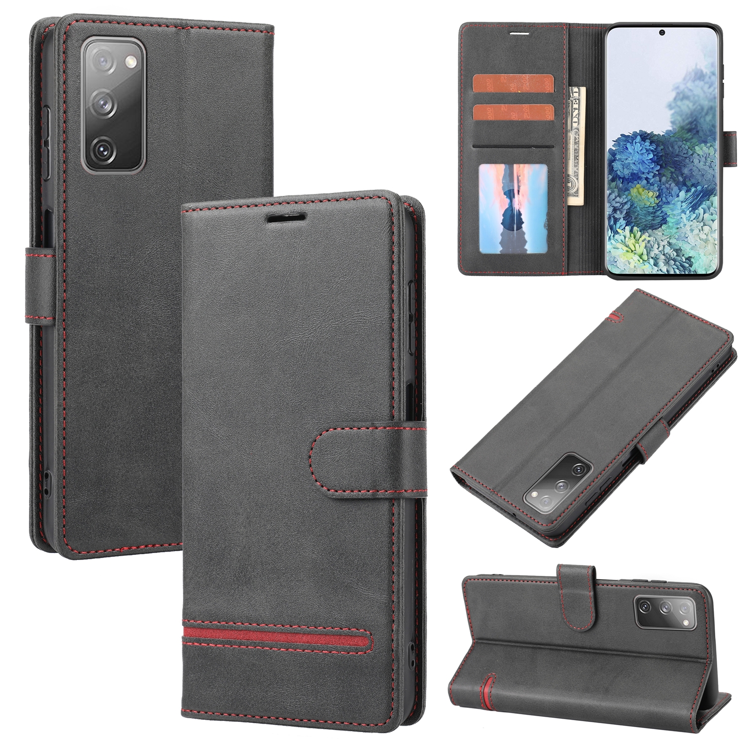 For Samsung Galaxy S20 FE Classic Wallet Flip Leather Phone Case(Black) For Samsung Galaxy S20 FE Classic Wallet Flip Leather Phone Case(Black)
