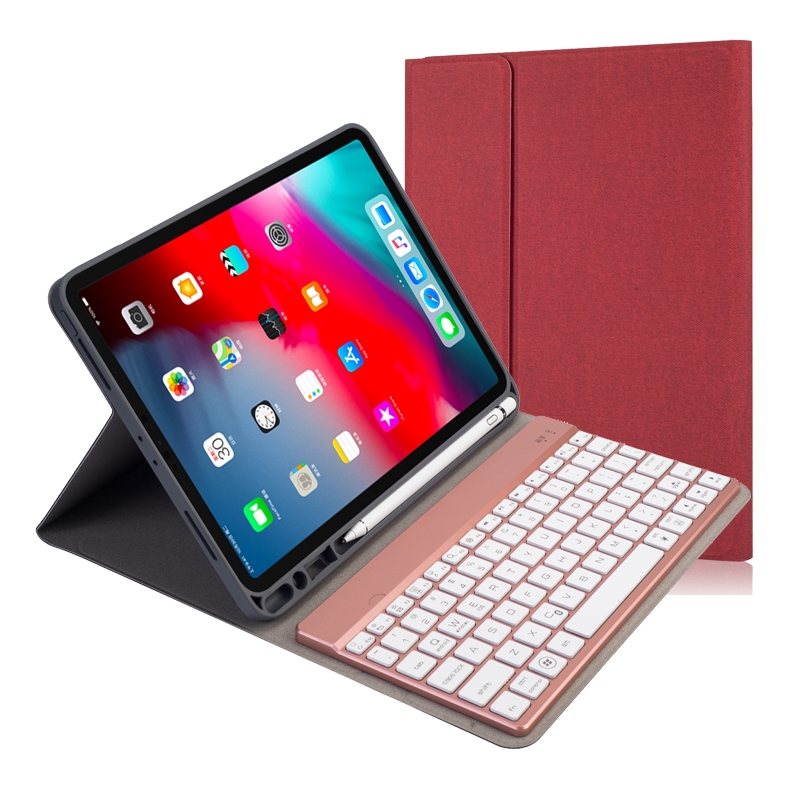 RK11A Backlight TPU Multi Color Light Bluetooth Keyboard Horizontal Flip Leather Tablet Case for iPad Pro 11 2020 / 2018 with Holder & Pen Slot(Red) RK11A Backlight TPU Multi Color Light Bluetooth Keyboard Horizontal Flip Leather Tablet Case for iPad Pro 11 2020 / 2018 with Holder & Pen Slot(Red)