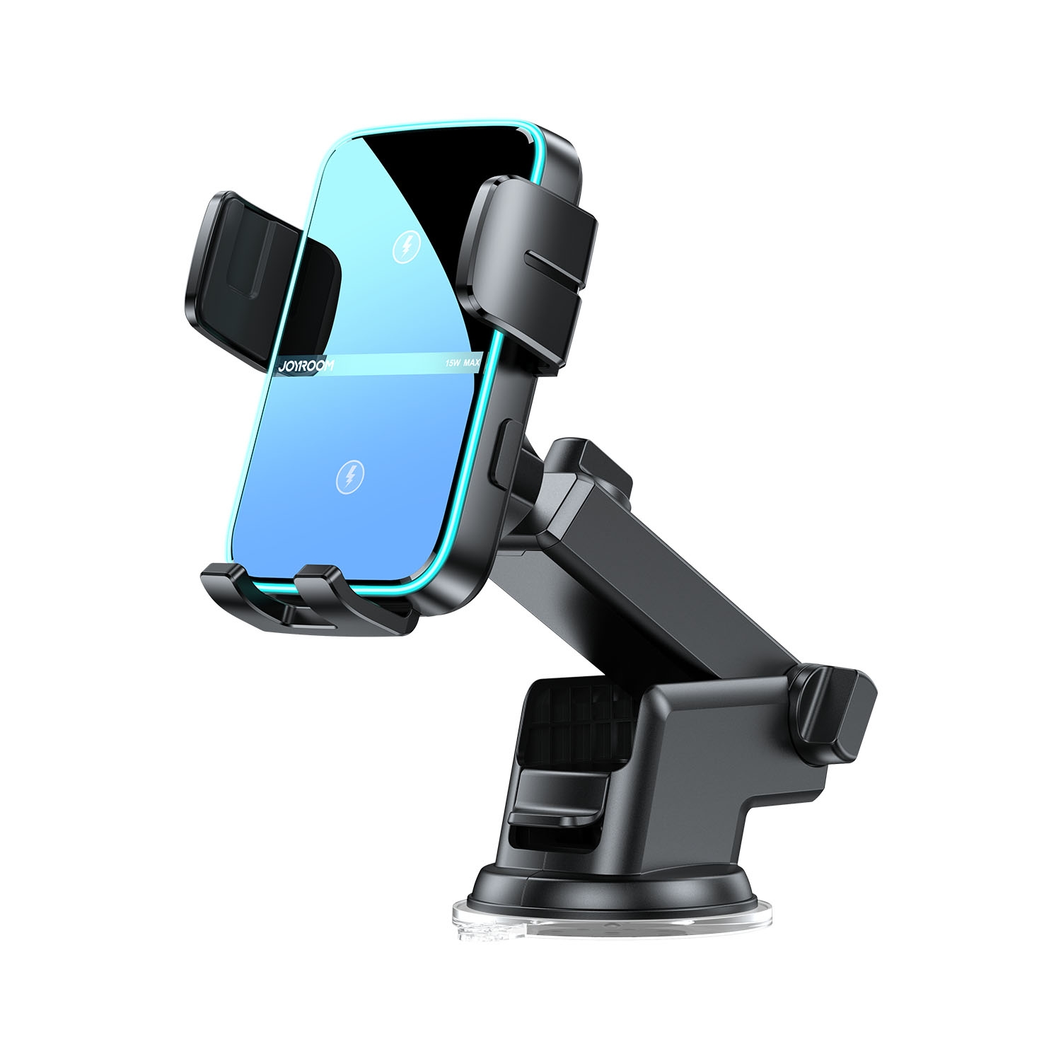 JOYROOM JR-ZS246 Car Dashboard 15W Qi Dual-Coil Wireless Charger Phone Holder(Black) JOYROOM JR-ZS246 Car Dashboard 15W Qi Dual-Coil Wireless Charger Phone Holder(Black)