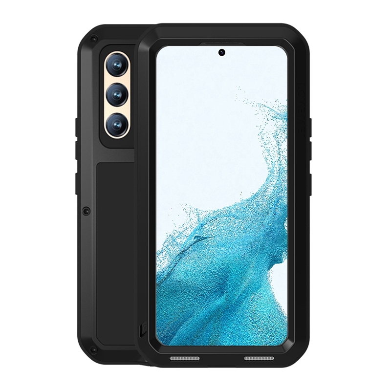 For Samsung Galaxy S22 LOVE MEI Metal Shockproof Waterproof Dustproof Protective Phone Case with Glass(Black) For Samsung Galaxy S22 LOVE MEI Metal Shockproof Waterproof Dustproof Protective Phone Case with Glass(Black)