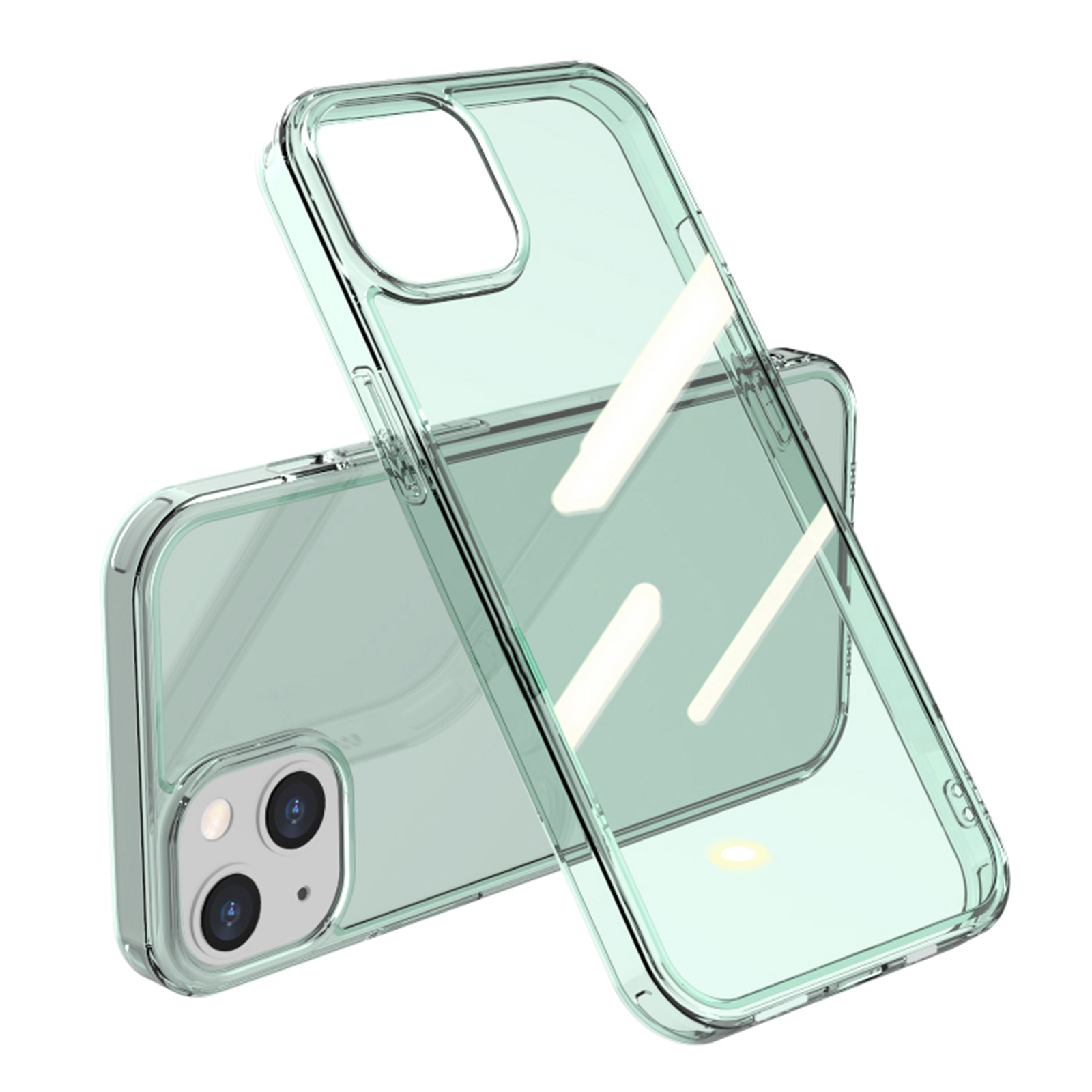 For iPhone 12 Pro Max Shockproof TPU + Single-sided Glass Protective Phone Case(Translucent Green) For iPhone 12 Pro Max Shockproof TPU + Single-sided Glass Protective Phone Case(Translucent Green)