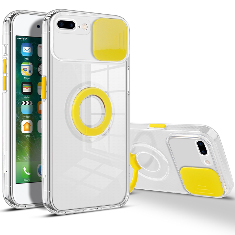 Sliding Camera Cover Design TPU Phone Case For iPhone 8 Plus / 7 Plus(Yellow) Sliding Camera Cover Design TPU Phone Case For iPhone 8 Plus / 7 Plus(Yellow)