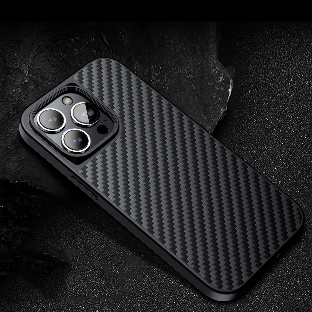 For iPhone 13 Pro Max Wlons Aramid Fiber MagSafe Magnetic Phone Case (Black) For iPhone 13 Pro Max Wlons Aramid Fiber MagSafe Magnetic Phone Case (Black)