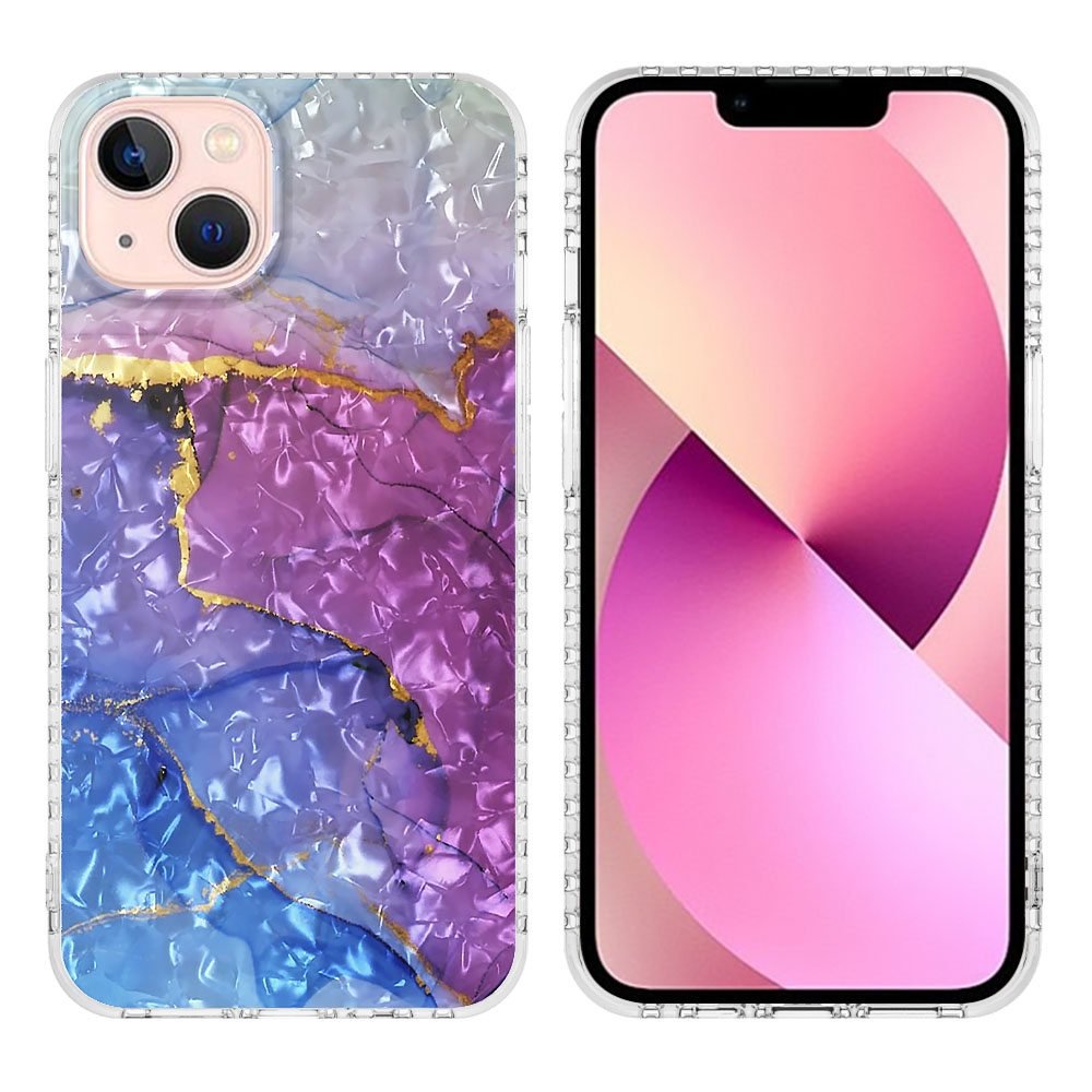 For iPhone 13 2.0mm Airbag Shockproof TPU Phone Case (Blue Purple Marble) For iPhone 13 2.0mm Airbag Shockproof TPU Phone Case (Blue Purple Marble)