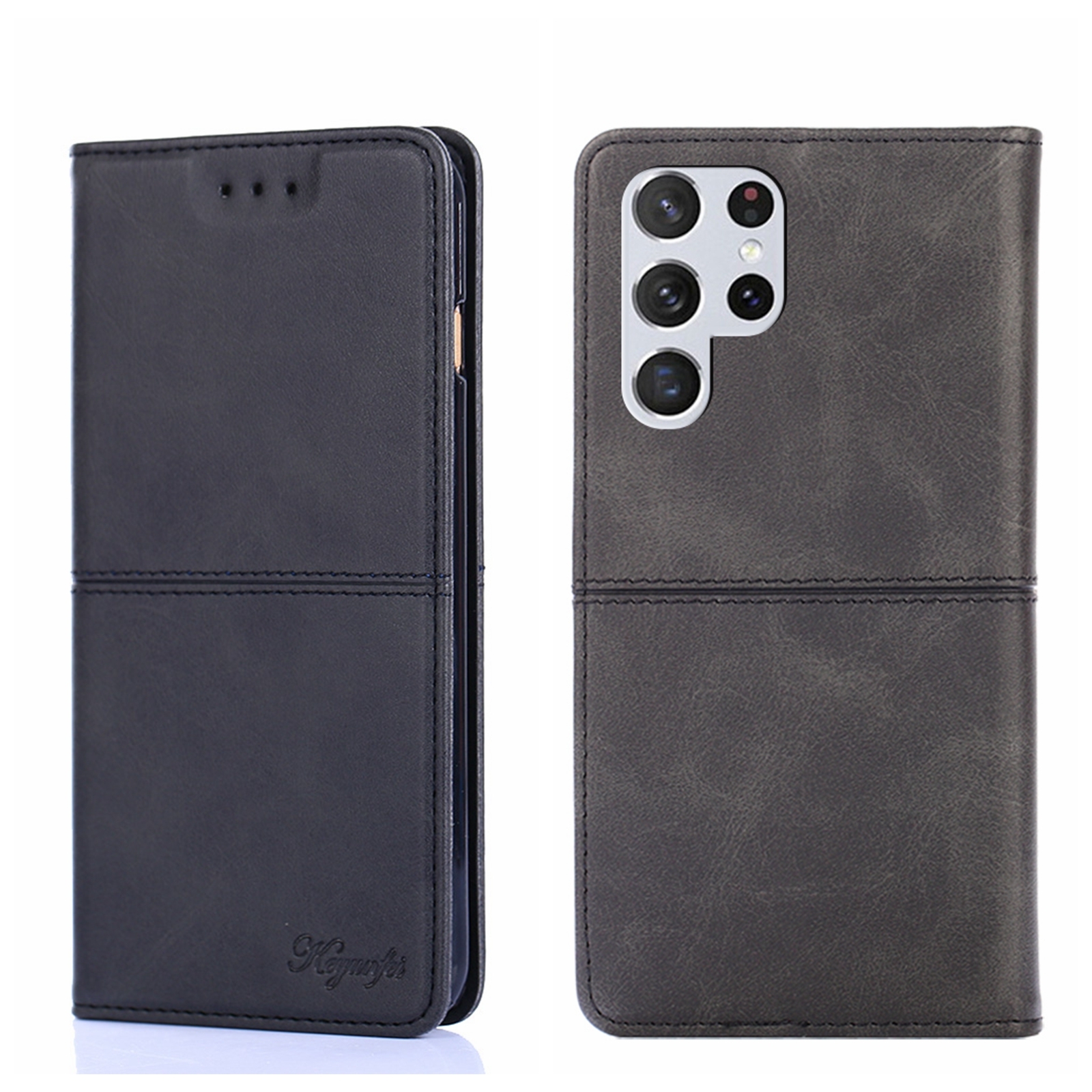 For Samsung Galaxy S21 Ultra Cow Texture Magnetic Horizontal Flip Leather Phone Case(Black) For Samsung Galaxy S21 Ultra Cow Texture Magnetic Horizontal Flip Leather Phone Case(Black)