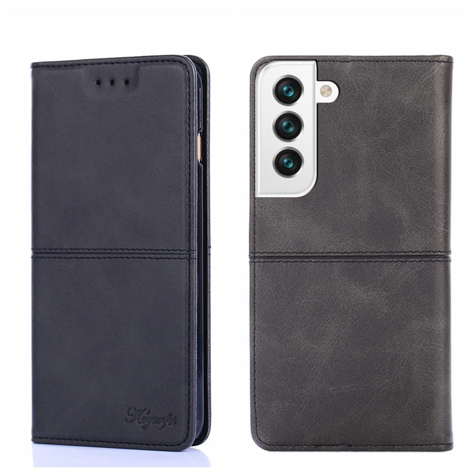 For Samsung Galaxy S22+ Cow Texture Magnetic Horizontal Flip Leather Phone Case(Black) For Samsung Galaxy S22+ Cow Texture Magnetic Horizontal Flip Leather Phone Case(Black)