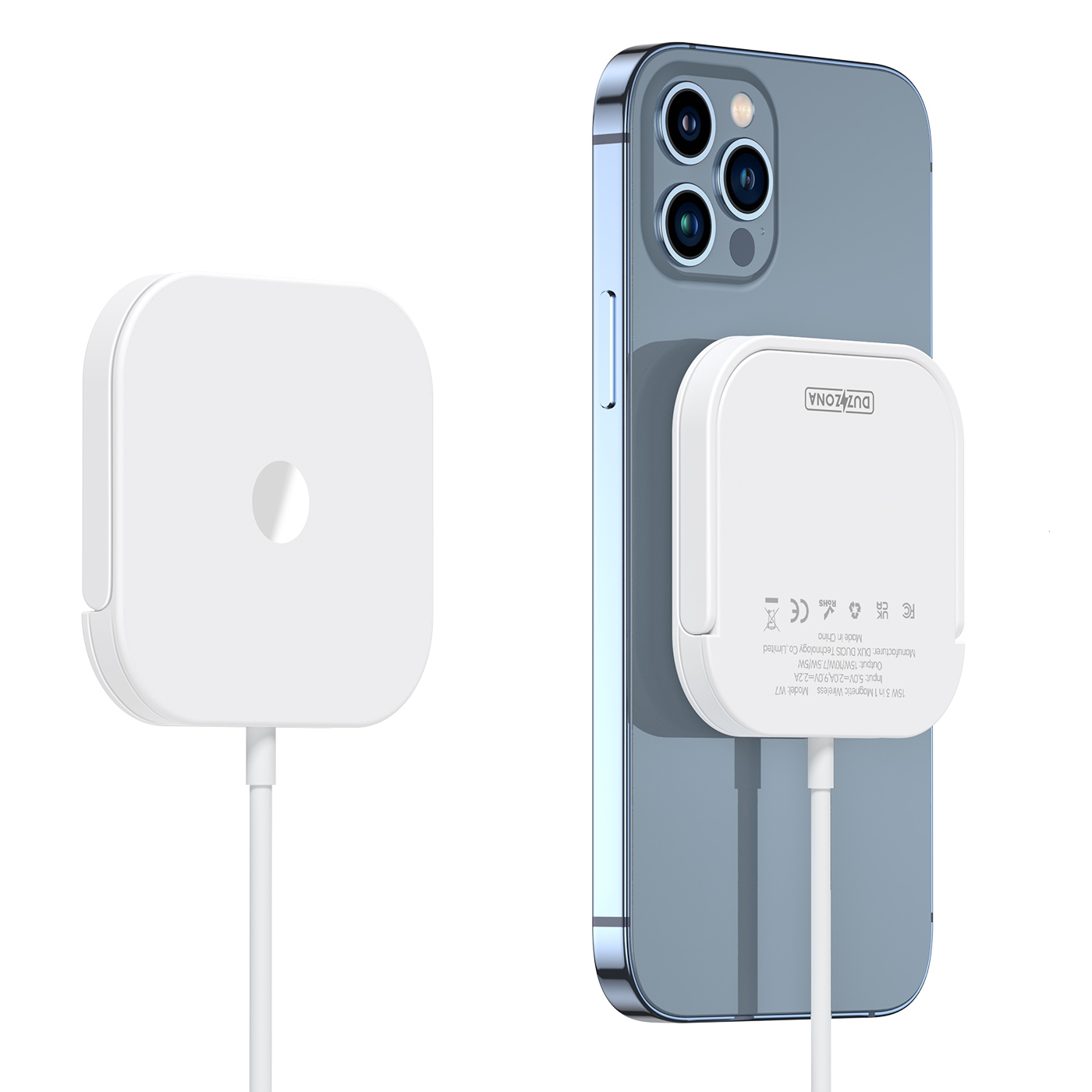 DUZZONA W7 3 In 1 Magnetic Wireless Charger(White) DUZZONA W7 3 In 1 Magnetic Wireless Charger(White)