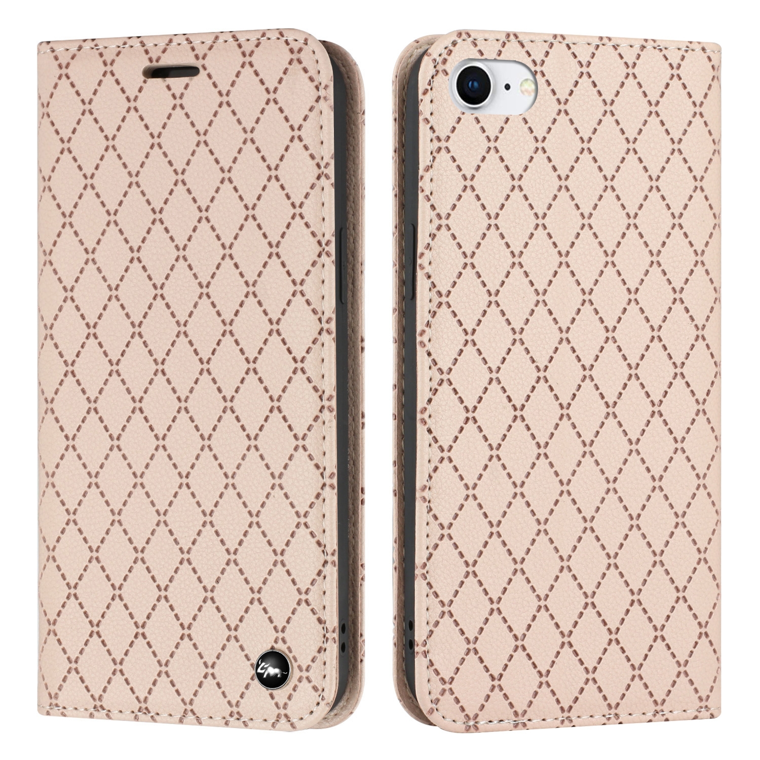 For iPhone SE 2022 / SE 2020 / 8 / 7 S11 RFID Diamond Lattice Flip Leather Phone Case(Light Pink) For iPhone SE 2022 / SE 2020 / 8 / 7 S11 RFID Diamond Lattice Flip Leather Phone Case(Light Pink)