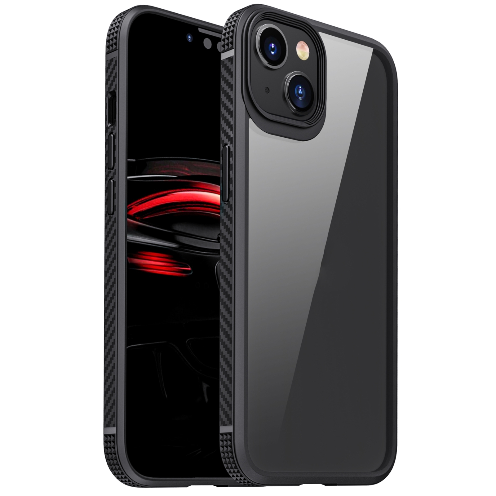 For iPhone 14 Plus Carbon Fiber Four-corner Airbag Shockproof Case (Black) For iPhone 14 Plus Carbon Fiber Four-corner Airbag Shockproof Case (Black)