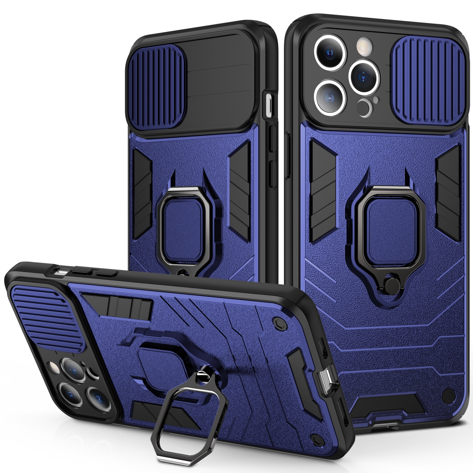 For iPhone 14 Pro Sliding Camera Cover Design TPU + PC Phone Case(Blue) For iPhone 14 Pro Sliding Camera Cover Design TPU + PC Phone Case(Blue)