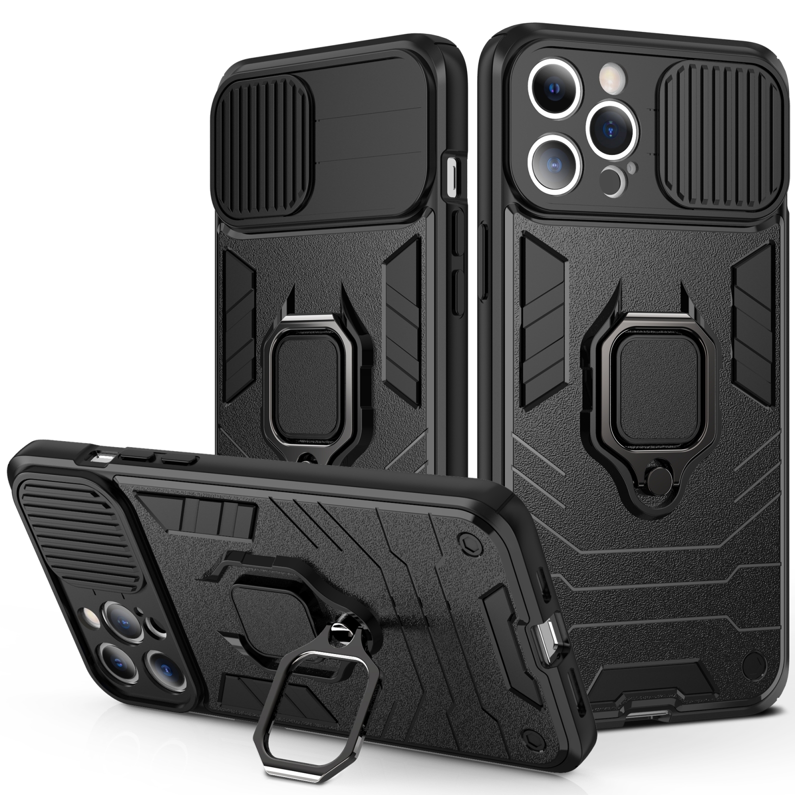 For iPhone 14 Sliding Camera Cover Design TPU + PC Phone Case (Black) For iPhone 14 Sliding Camera Cover Design TPU + PC Phone Case (Black)