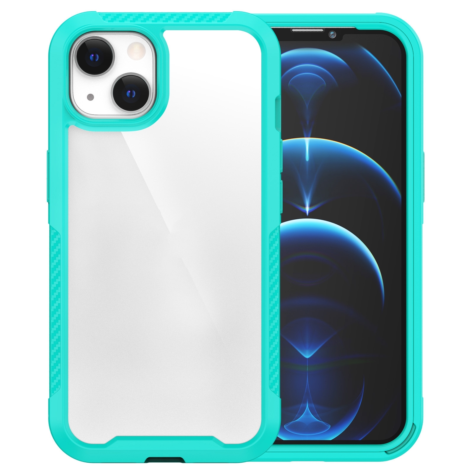 For iPhone 14 Plus 2 in 1 TPU + PC Full Coverage Phone Case (Light Blue) For iPhone 14 Plus 2 in 1 TPU + PC Full Coverage Phone Case (Light Blue)