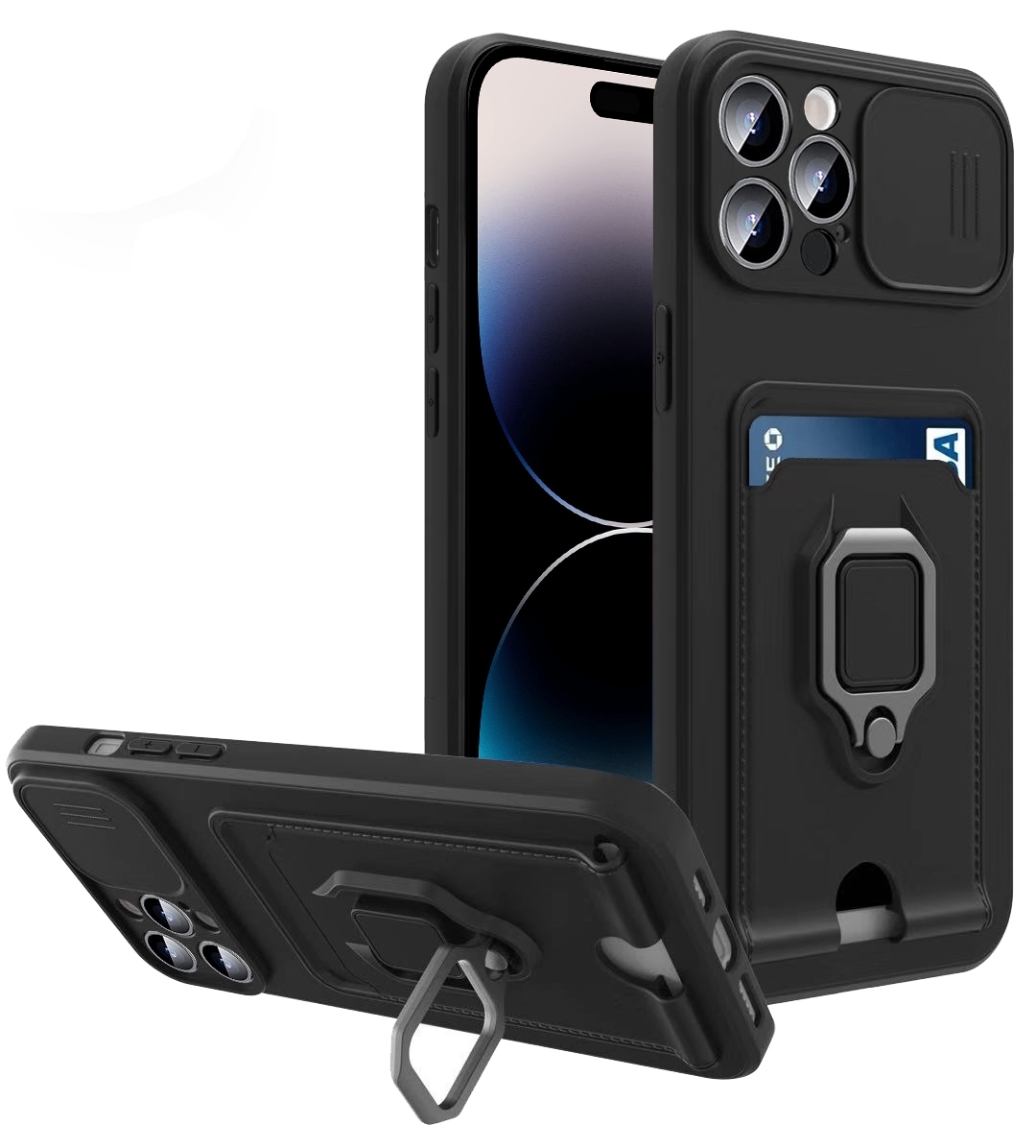 For iPhone 14 Pro Max Sliding Camera Cover Design TPU Phone Case (Black) For iPhone 14 Pro Max Sliding Camera Cover Design TPU Phone Case (Black)