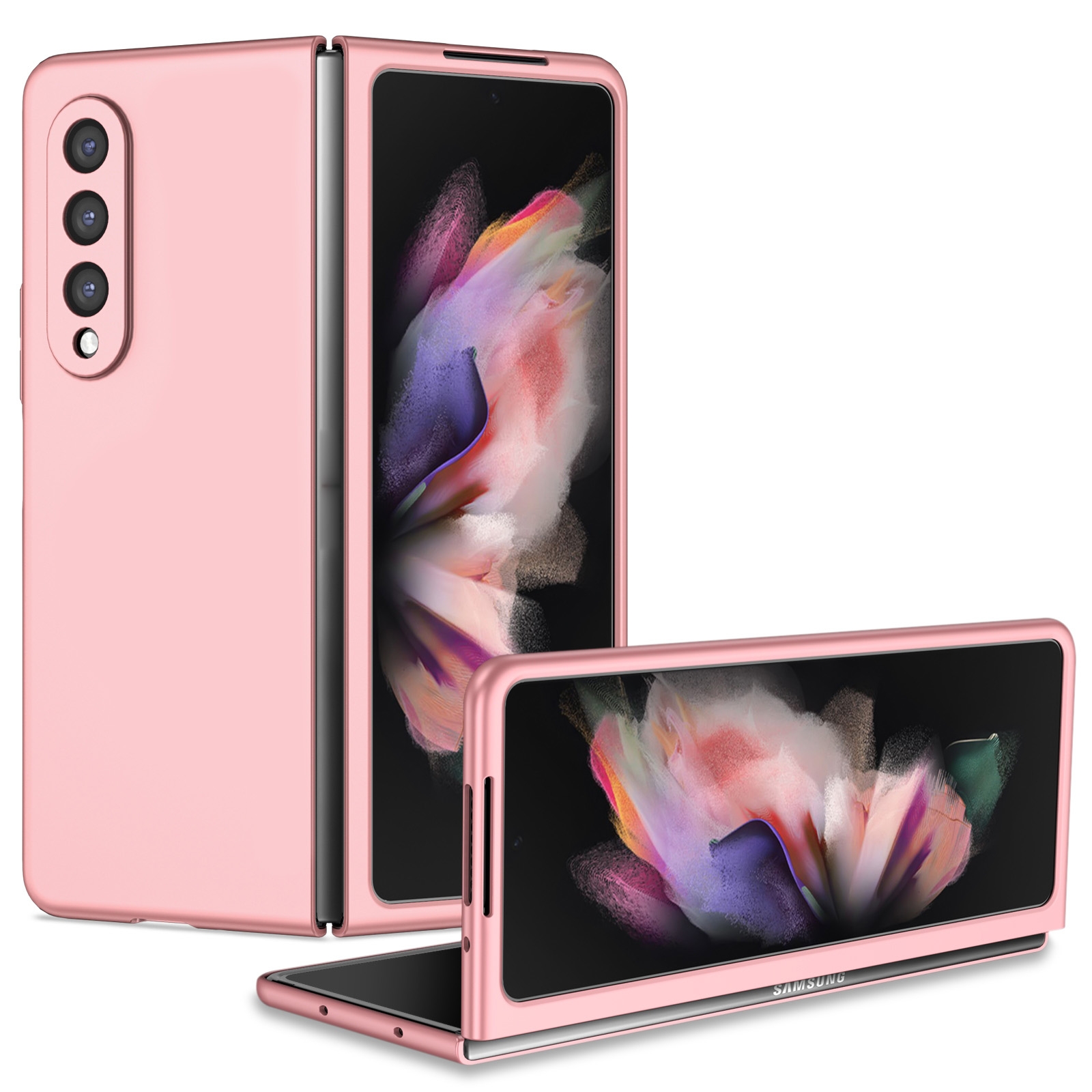 For Samsung Galaxy Z Fold4 Armor Foldable Phone Case(Pink) For Samsung Galaxy Z Fold4 Armor Foldable Phone Case(Pink)