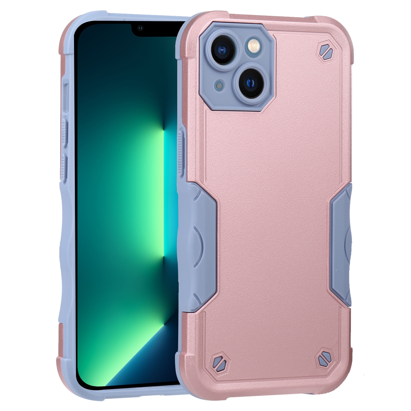 For iPhone 14 Plus Non-slip Shockproof Armor Phone Case (Rose Gold) For iPhone 14 Plus Non-slip Shockproof Armor Phone Case (Rose Gold)