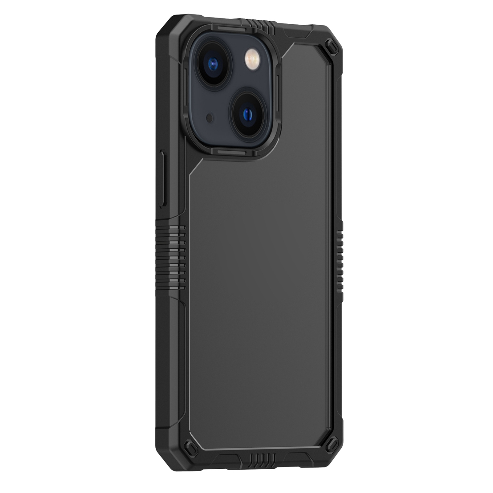 For iPhone 14 Plus Transparent Shockproof PC + TPU Phone Case (Black) For iPhone 14 Plus Transparent Shockproof PC + TPU Phone Case (Black)