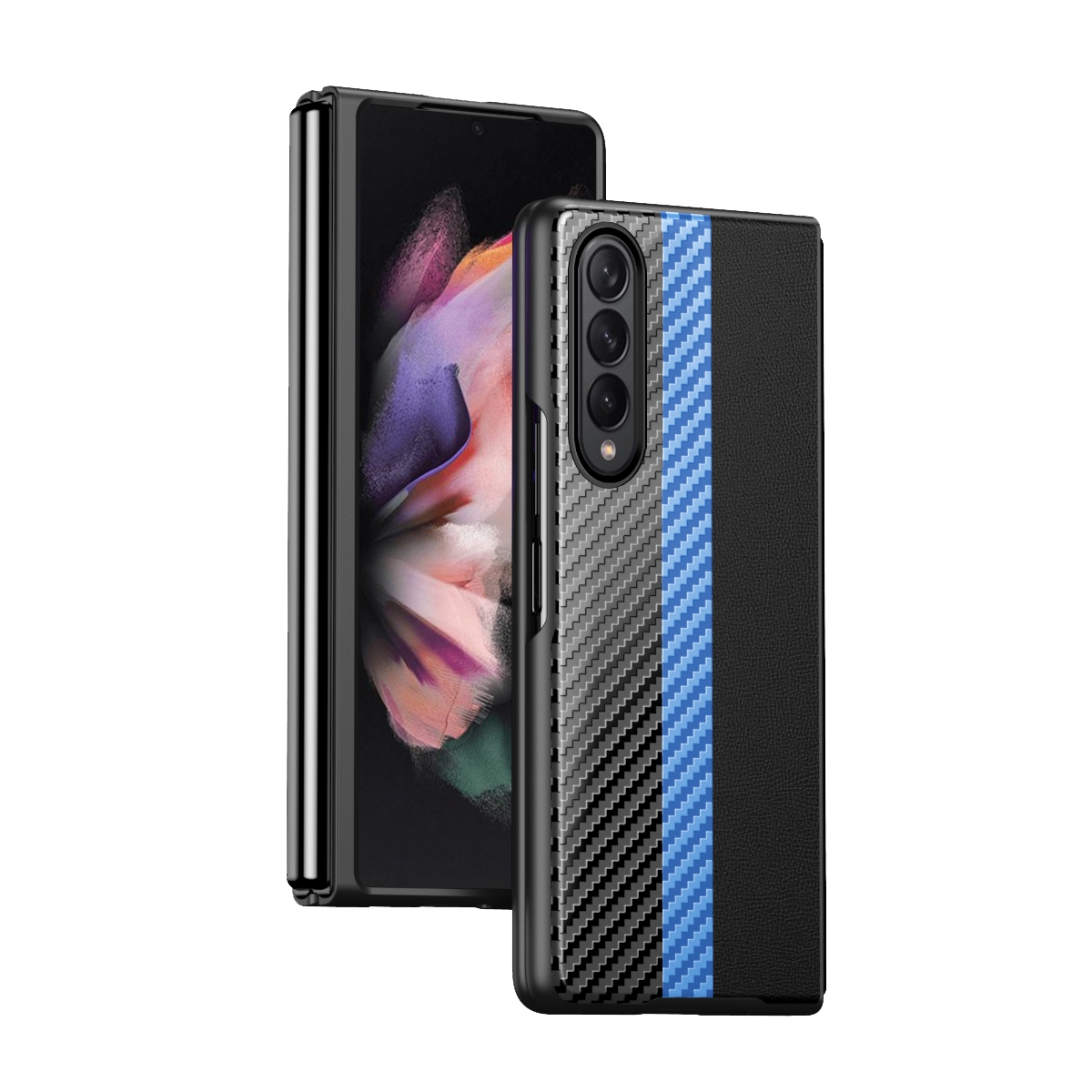 For Samsung Galaxy Z Fold4 5G Shock Color Full Coverage Protective Phone Case(Light blue) For Samsung Galaxy Z Fold4 5G Shock Color Full Coverage Protective Phone Case(Light blue)