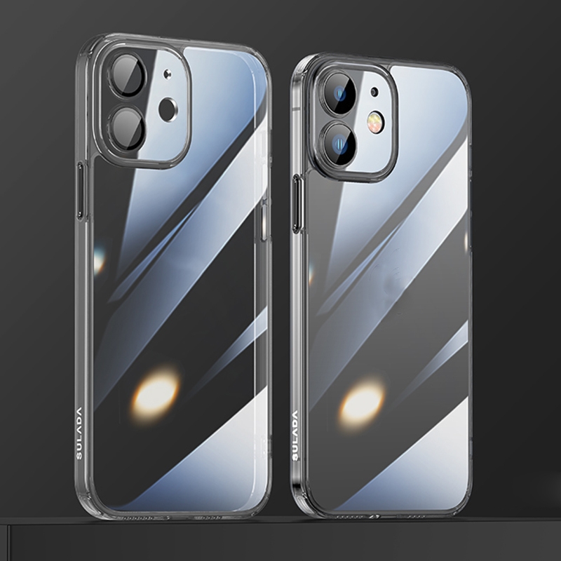 For iPhone 12 SULADA Crytal Steel Series Diamond Glass + TPU Phone Case(Black) For iPhone 12 SULADA Crytal Steel Series Diamond Glass + TPU Phone Case(Black)