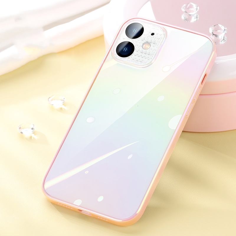 For iPhone 12 SULADA Color Glaze Series Gradient PC + TPU Phone Case(Pink) For iPhone 12 SULADA Color Glaze Series Gradient PC + TPU Phone Case(Pink)