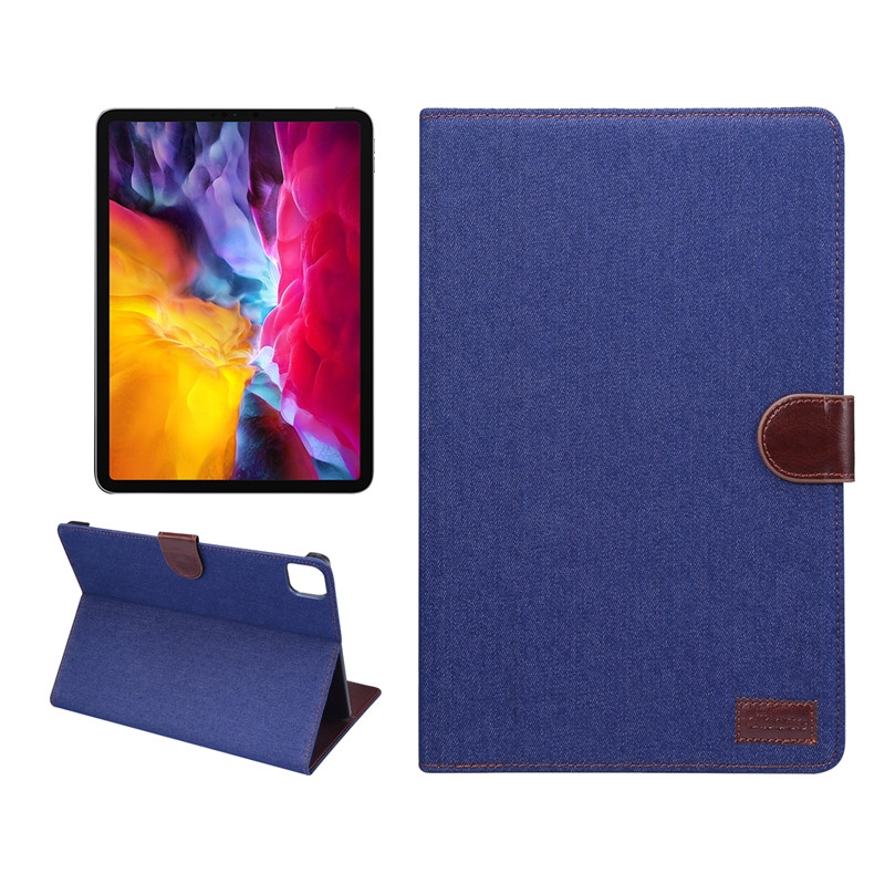 For iPad Pro 11 inch 2020 / 2021 PC + Left And Right Denim Leather Tablet Case Wallet Card Holder With Dormancy(Navy Blue) For iPad Pro 11 inch 2020 / 2021 PC + Left And Right Denim Leather Tablet Case Wallet Card Holder With Dormancy(Navy Blue)