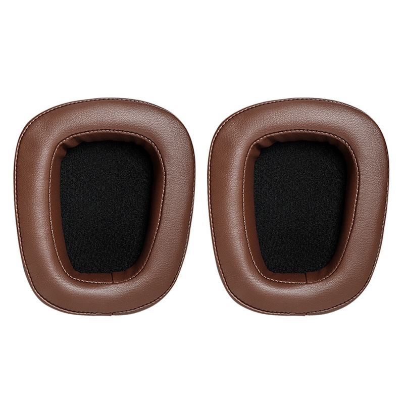 2 PCS For Logitech G633 G933 Protein Skin Earphone Cushion Cover Earmuffs Replacement Earpads(Brown) 2 PCS For Logitech G633 G933 Protein Skin Earphone Cushion Cover Earmuffs Replacement Earpads(Brown)