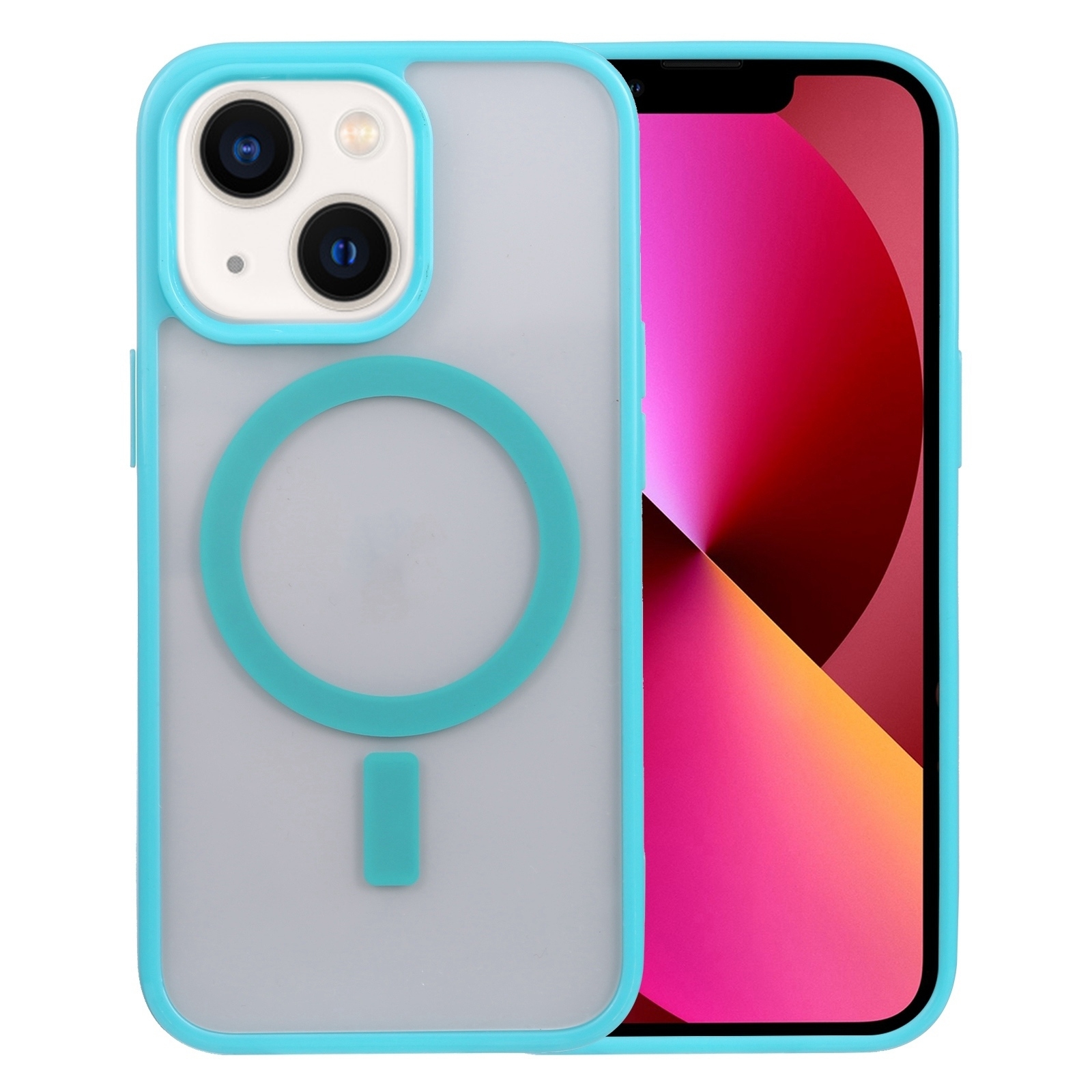 For iPhone 14 Plus Acrylic + TPU Magsafe Magnetic Phone Case (Sky Blue) For iPhone 14 Plus Acrylic + TPU Magsafe Magnetic Phone Case (Sky Blue)
