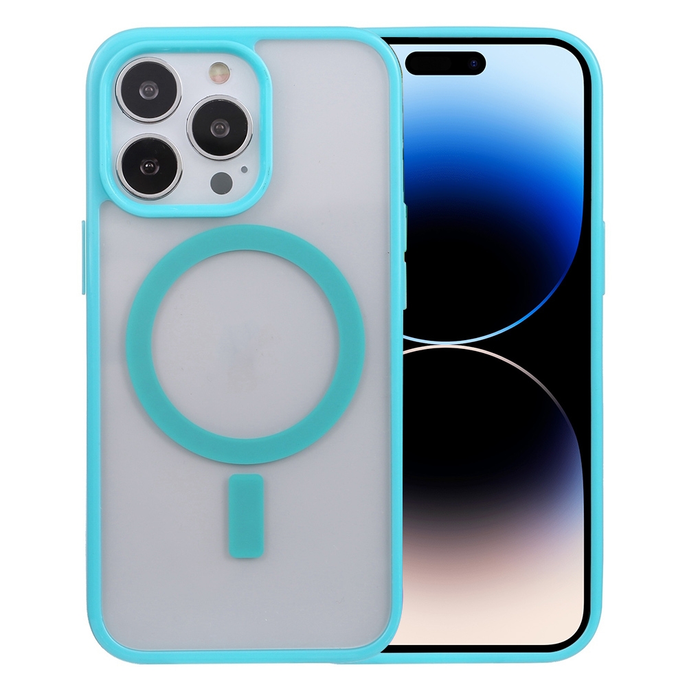 For iPhone 14 Pro Acrylic + TPU Magsafe Magnetic Phone Case(Sky Blue) For iPhone 14 Pro Acrylic + TPU Magsafe Magnetic Phone Case(Sky Blue)