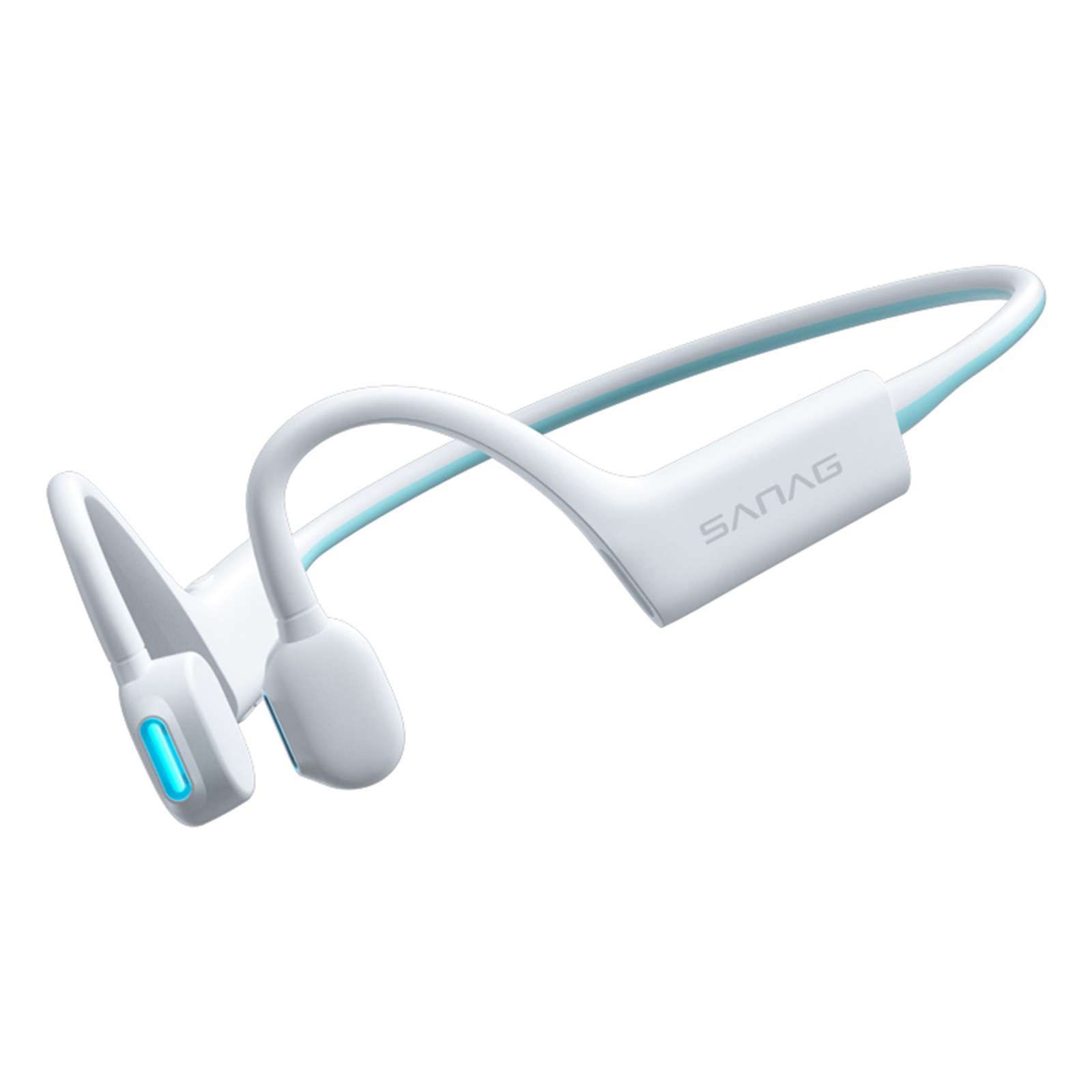 Sanag A7S Bone Conduction Portable Sports Bluetooth Headset(White Blue) Sanag A7S Bone Conduction Portable Sports Bluetooth Headset(White Blue)